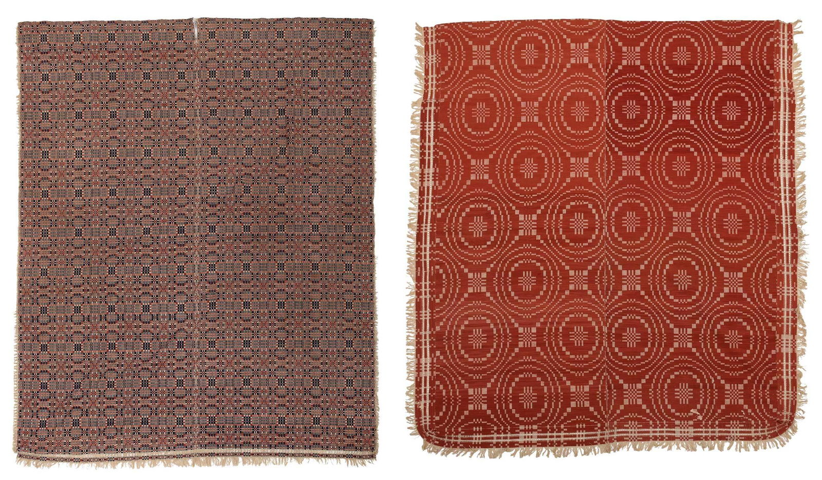 Two American Jacquard Coverlets (1 of 11)