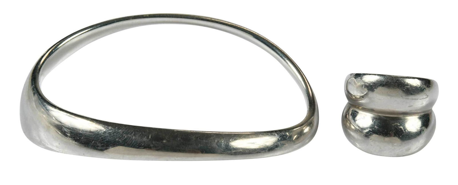 Georg Jensen Silver Ring and Bracelet, No. 501 (1 of 10)