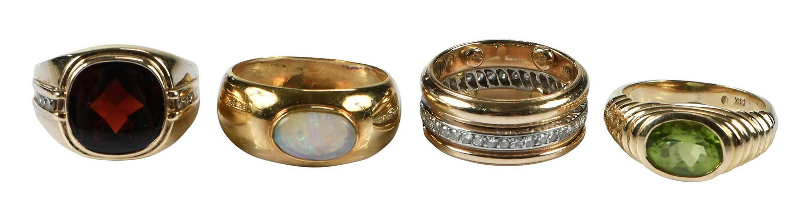 Four Gold Gemstone Rings (1 of 17)