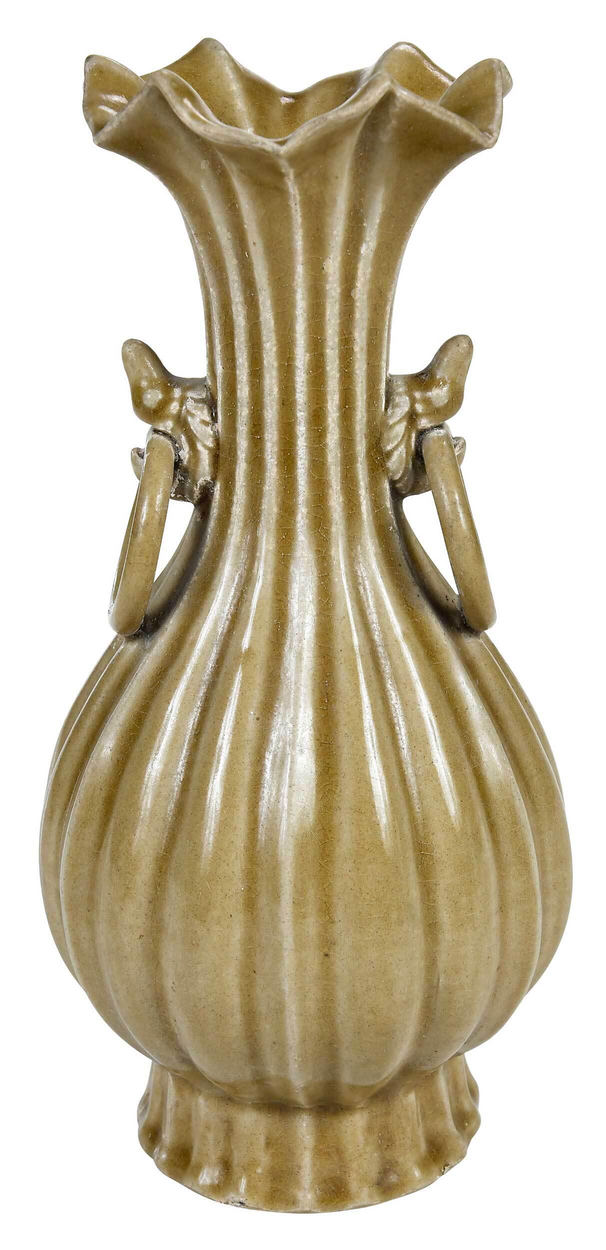 Chinese Celadon Yue Ware 'Lotus Leaf' Vase (1 of 7)