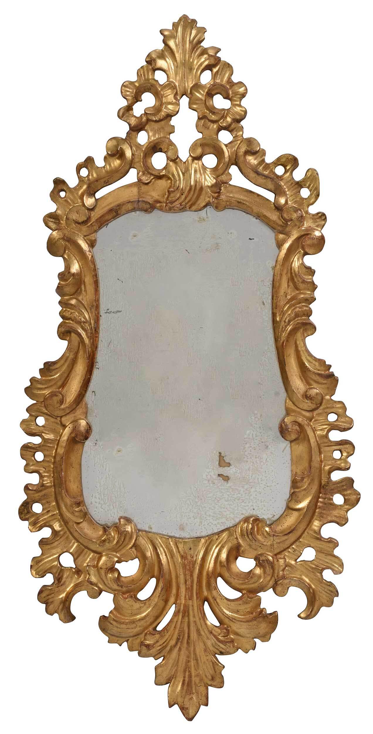 Continental Baroque Carved and Giltwood Mirror (1 of 5)