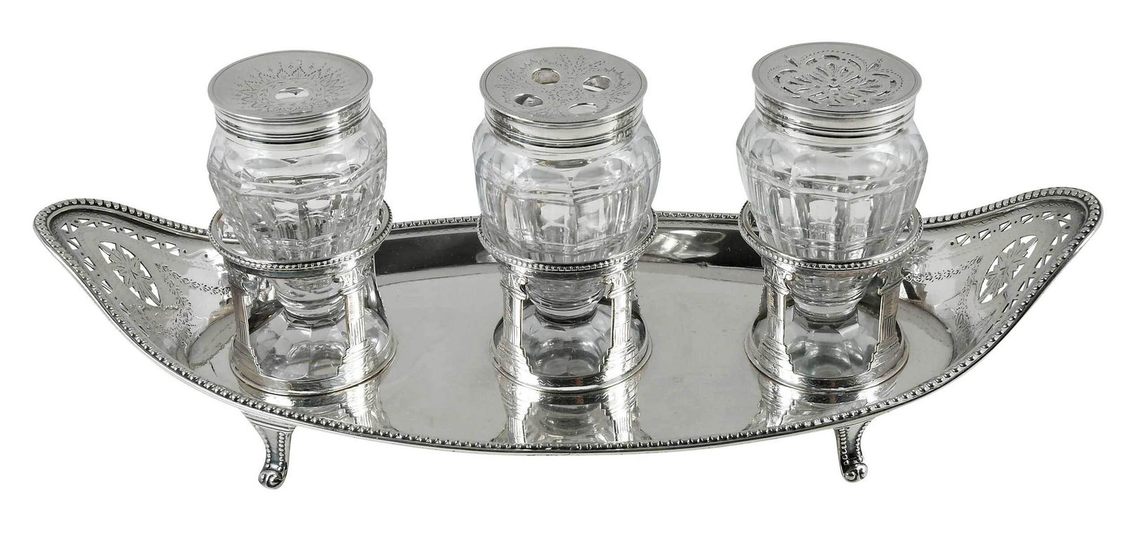 George III English Silver Inkwell (1 of 7)