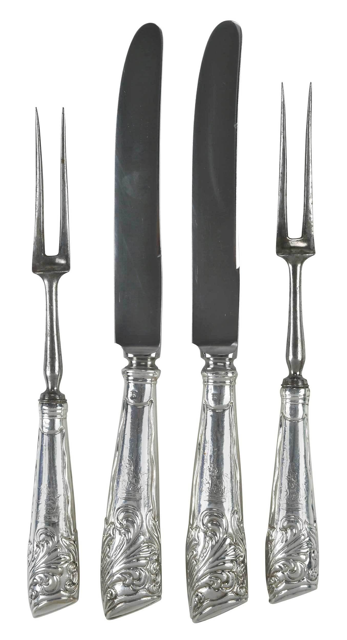 Set of 24 English Silver Gaming Flatware (1 of 7)