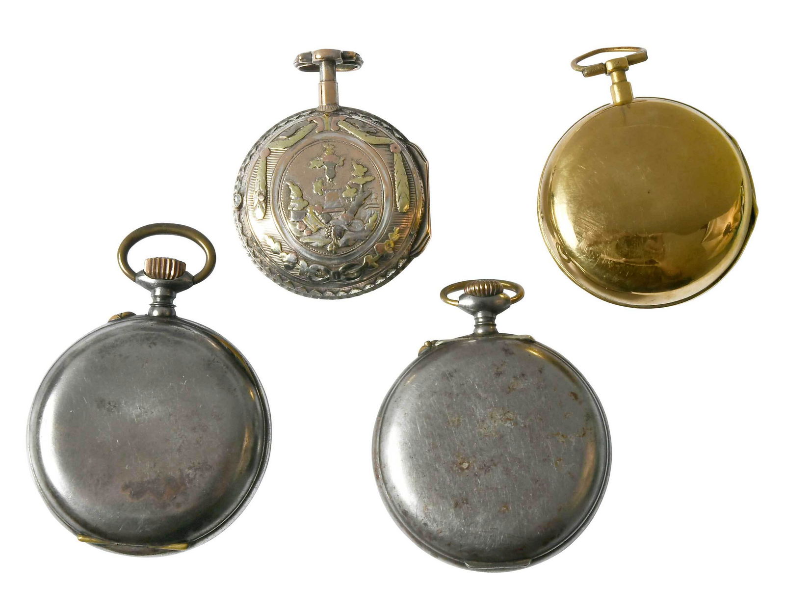 Four Open Face Pocket Watches (1 of 13)