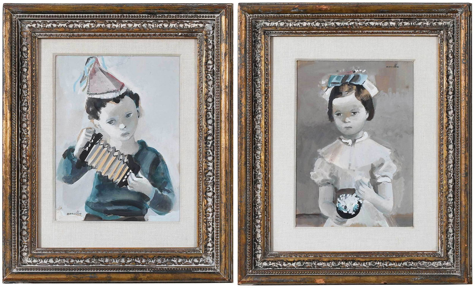 A Pair of Rajmund Kanelba Figural Paintings (1 of 10)