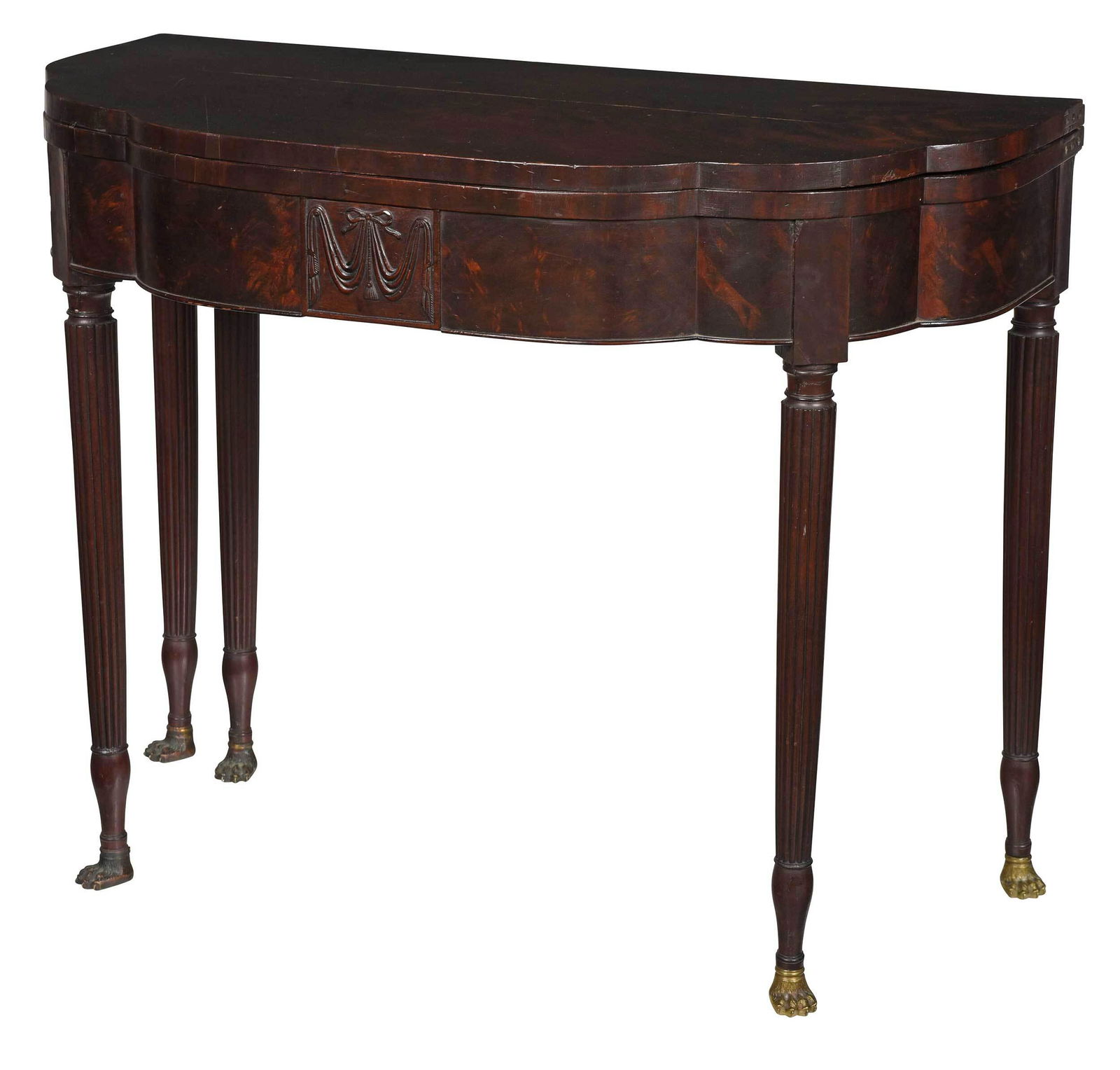 Fine New York Federal Carved Mahogany Games Table (1 of 14)