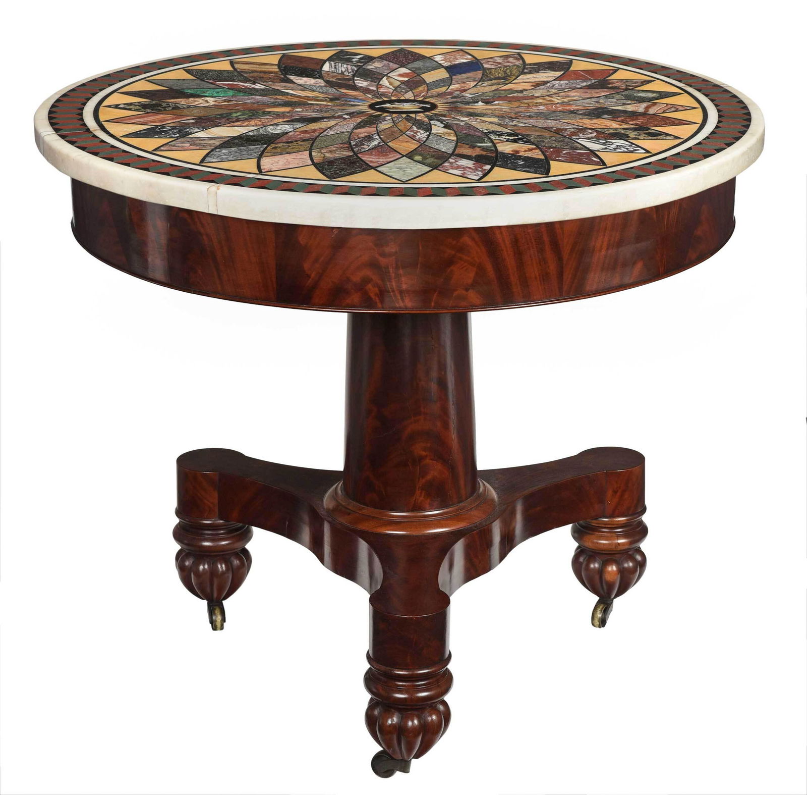 Fine Neoclassical Mahogany Pietra Dura Table (1 of 9)