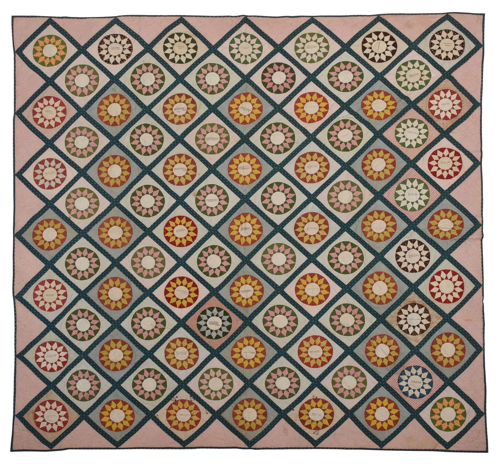Quaker Friendship Quilt, Salem, Ohio, 1846 (1 of 12)