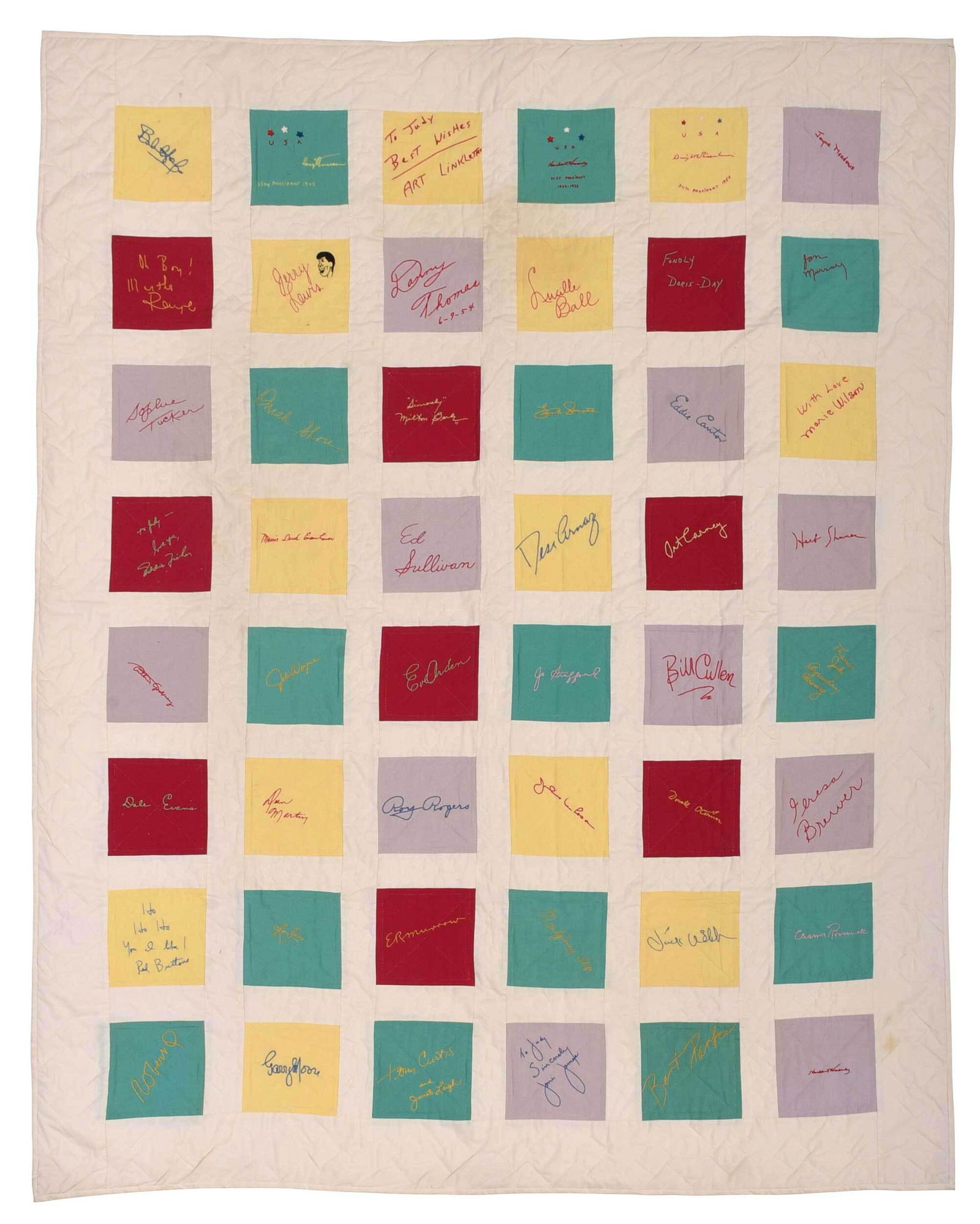 American Celebrity Signed Quilt (1 of 11)