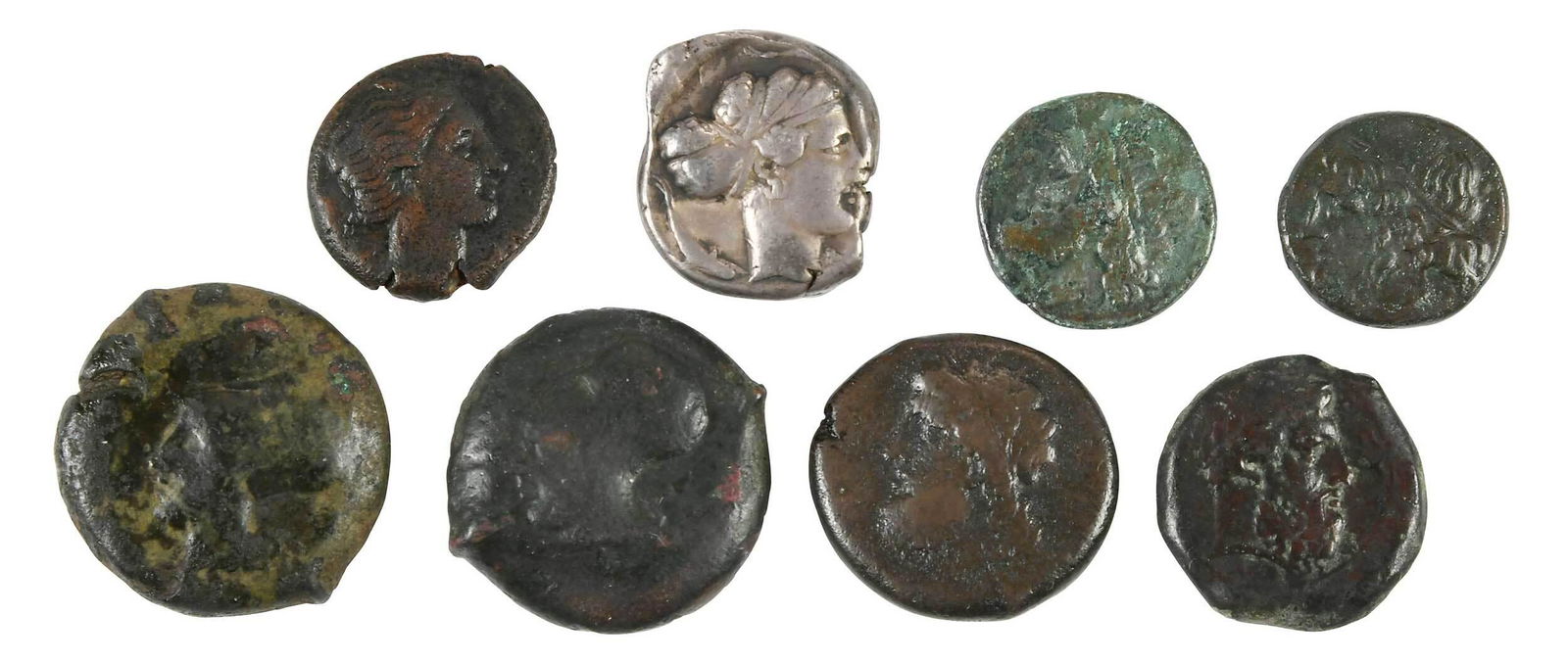Eight Ancient Syracusian Coins (1 of 6)