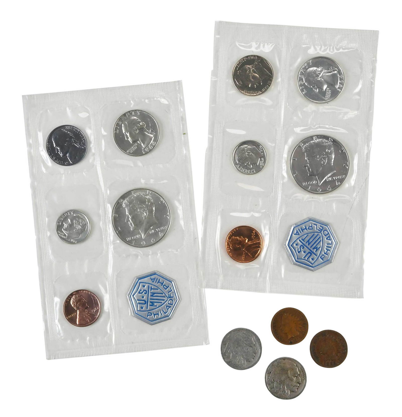 Indian Head Cents, Buffalo Nickels, Proof Sets (1 of 4)