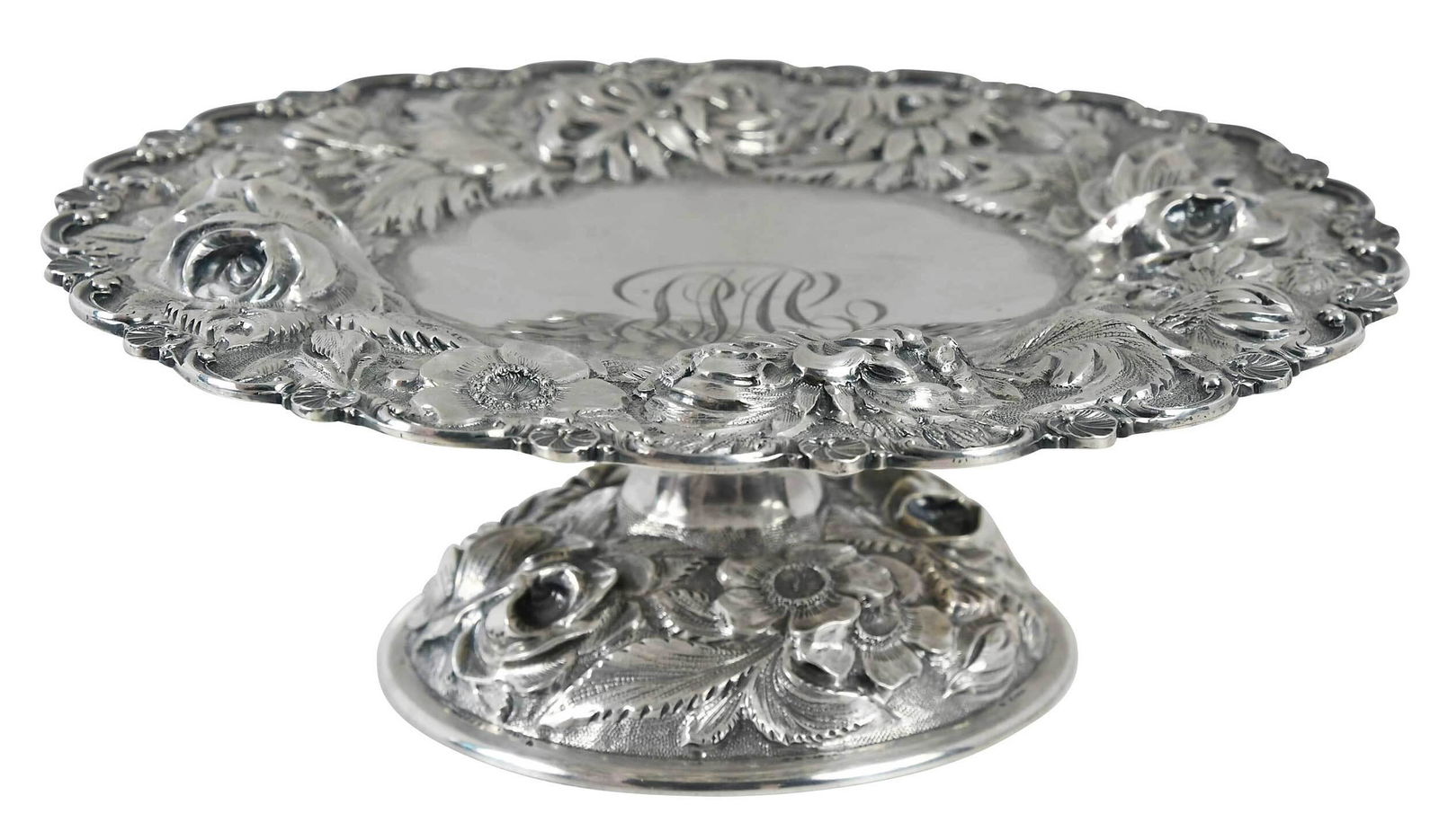 Stieff Repousse Sterling Footed Dish (1 of 6)