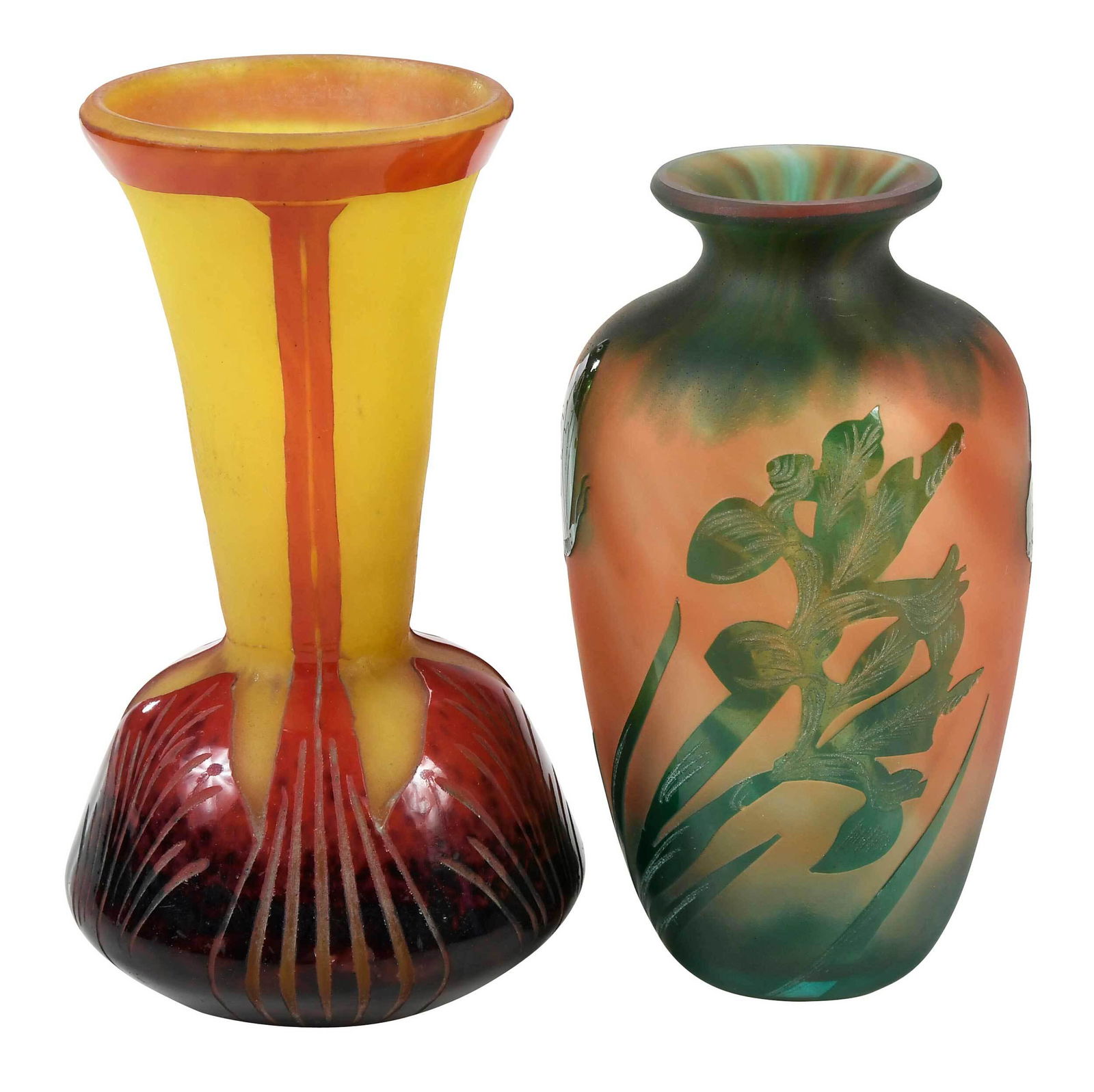 Two French Cameo Glass Vases (1 of 10)