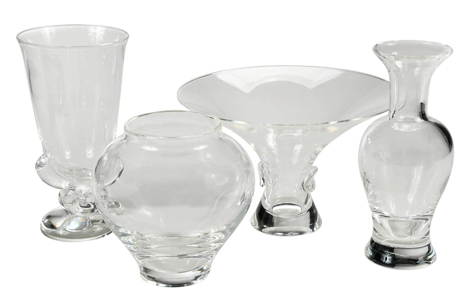 Four Steuben Clear Glass Vases (1 of 8)