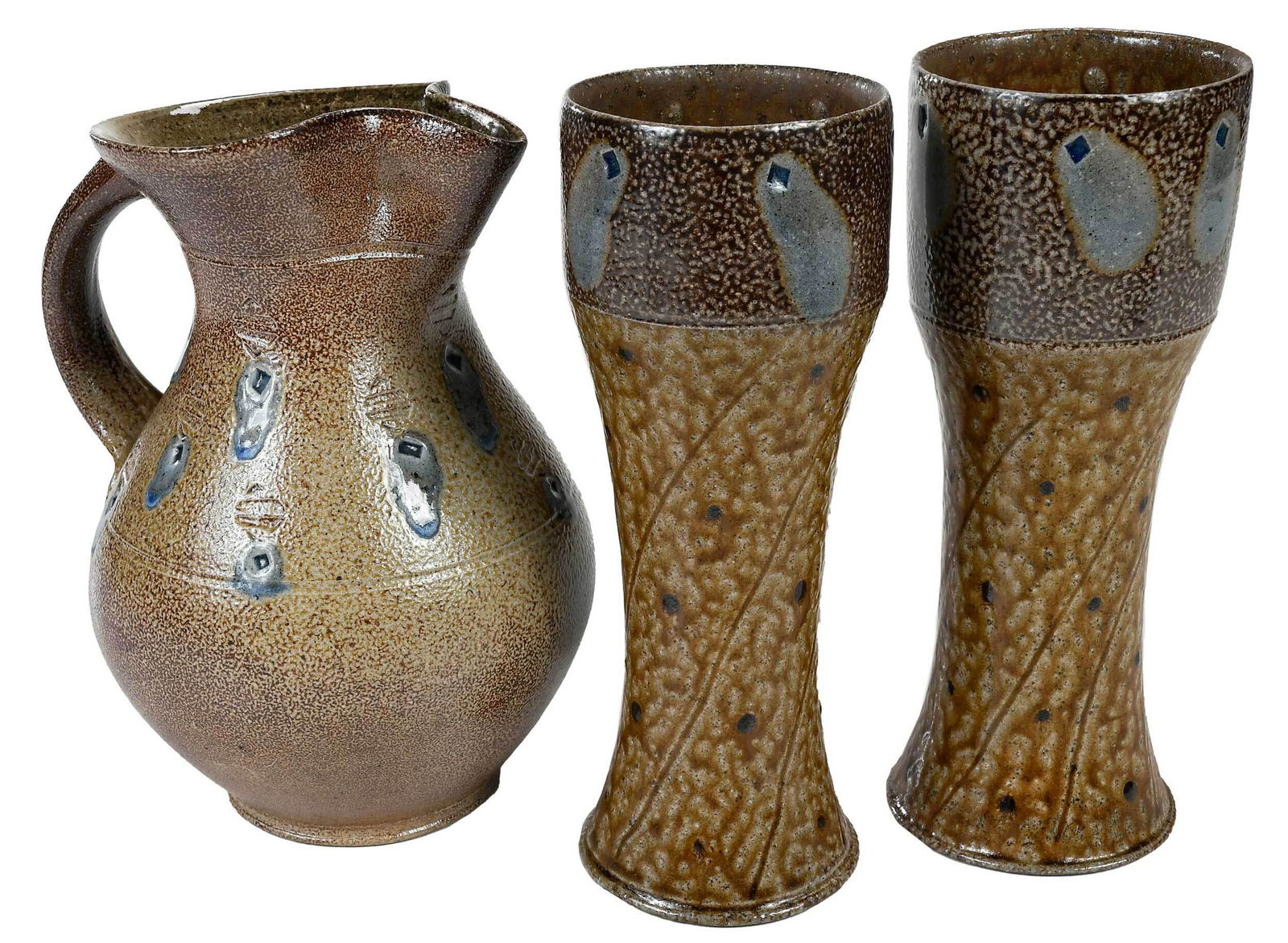 Three Pieces of Mark Hewitt Pottery (1 of 10)