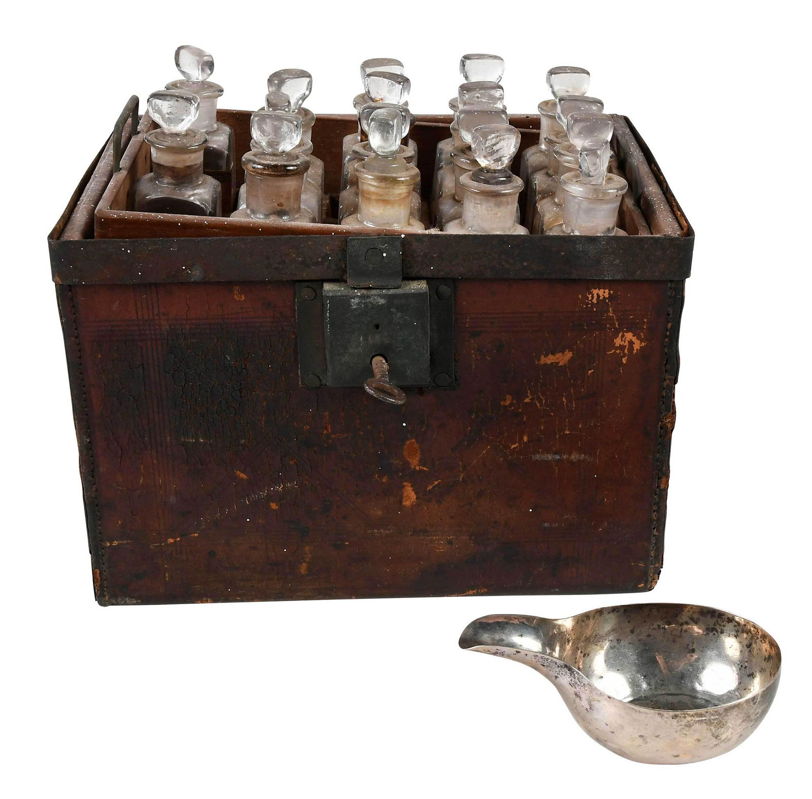 19th Century Medicine Box with 18 Bottles (1 of 6)