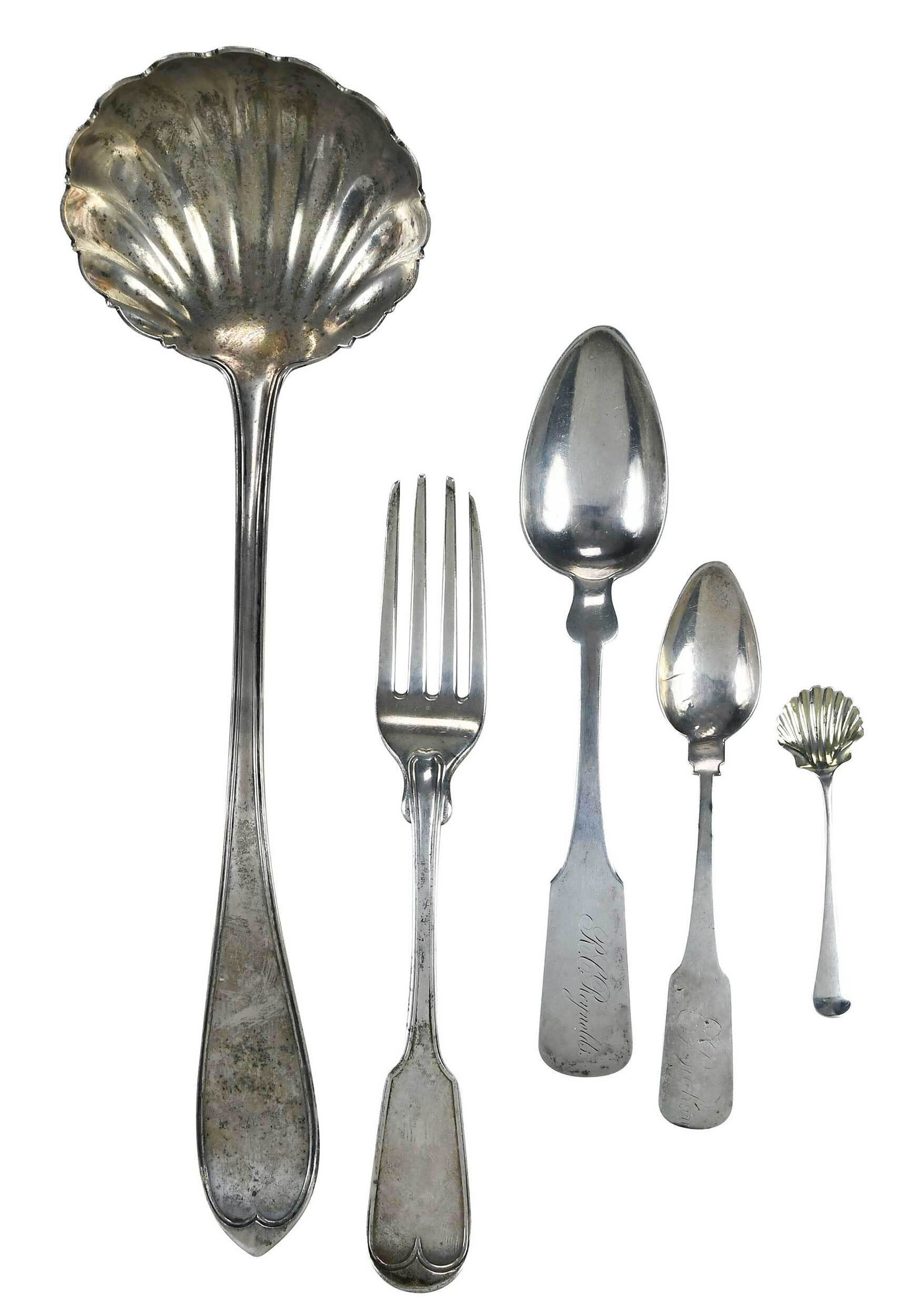 Thirteen American Coin Silver Flatware (1 of 9)