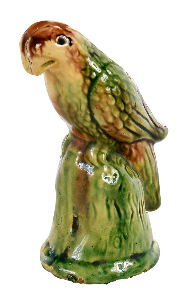 Earthenware Tri-Glazed Parrot Form Bank (1 of 6)