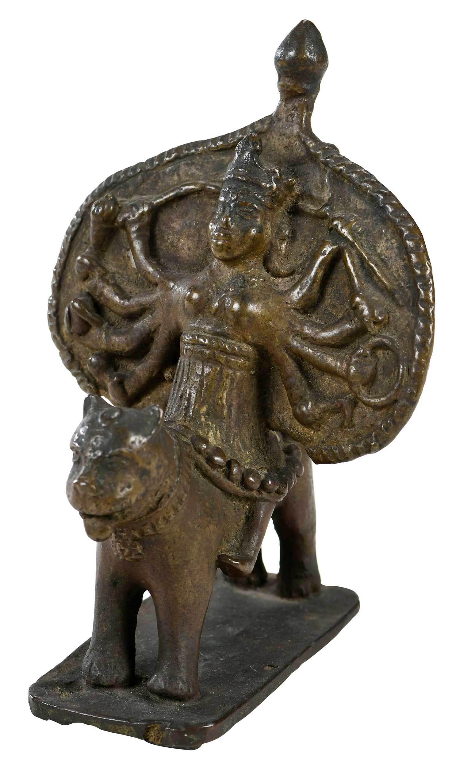 Bronze Figure of Durga Riding a Tiger (1 of 8)