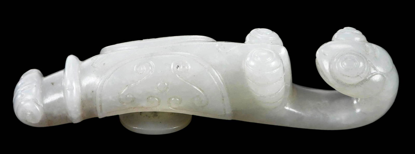 Chinese Cicada Carved Jade Belt Buckle (1 of 8)