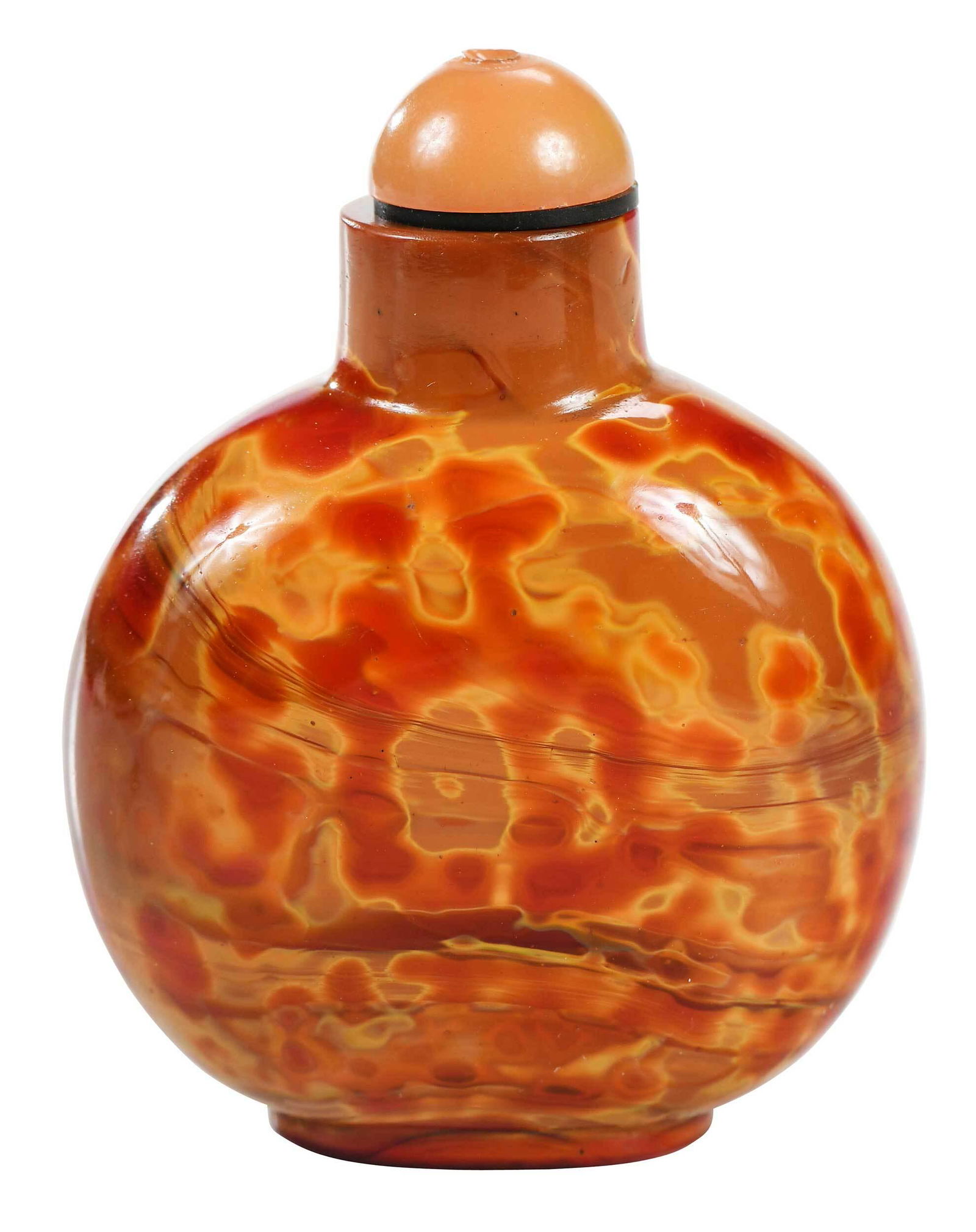 Chinese Glass Realgar Snuff Bottle (1 of 8)