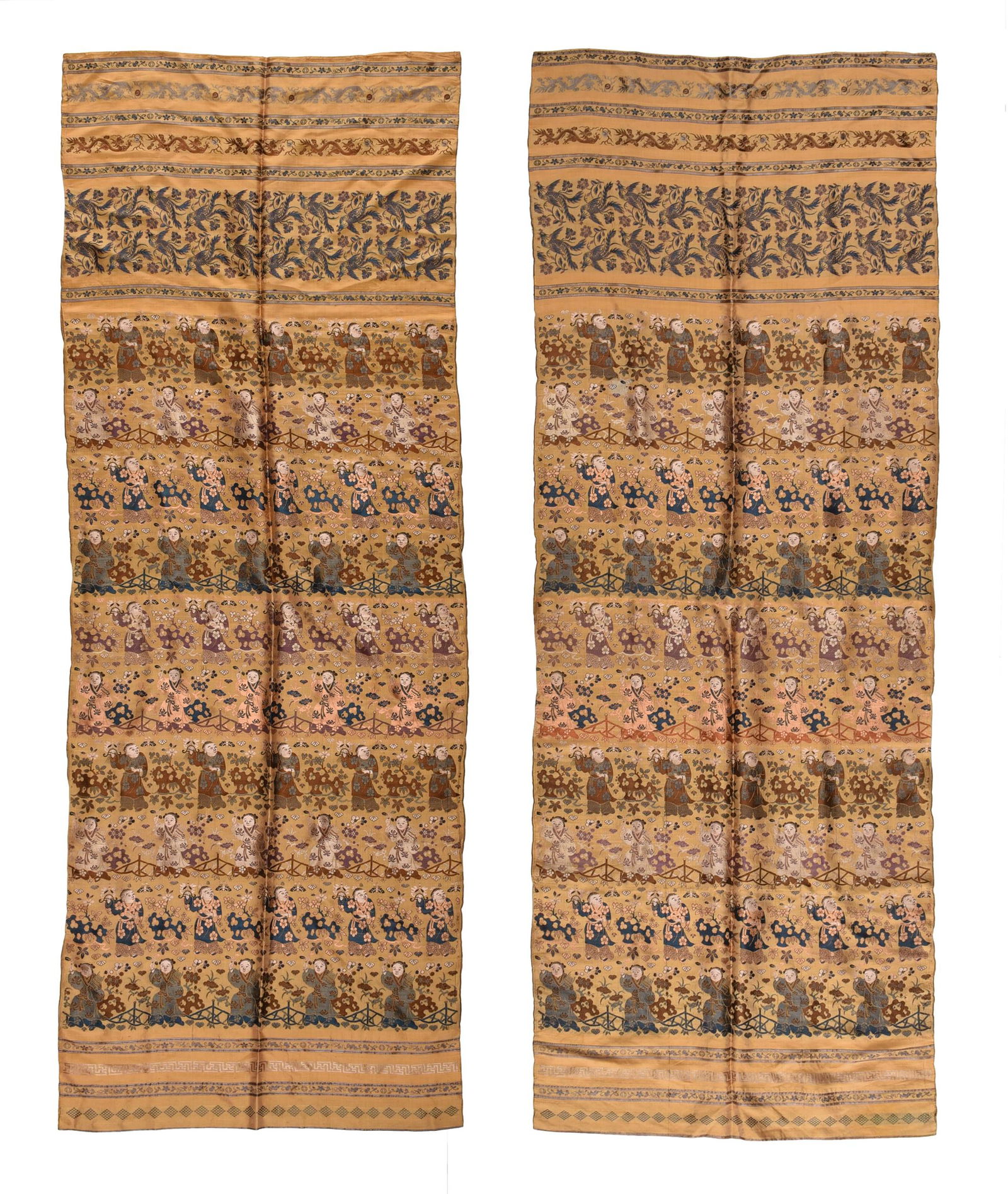 Two Chinese Gold Brocade Panels (1 of 9)