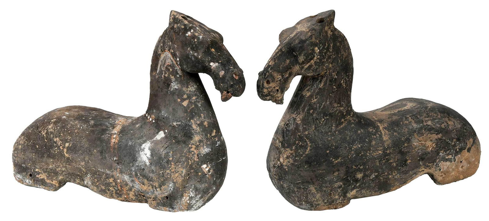 Pair of Chinese Earthenware Horses (1 of 10)