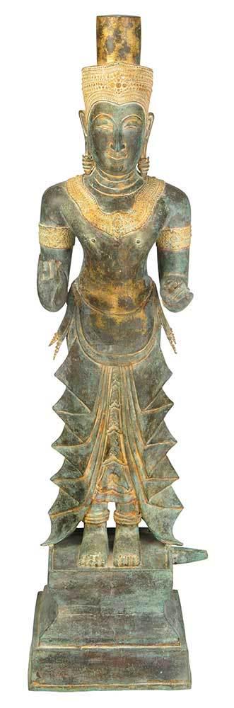 Thai Bronze Figural Standing Vishnu (1 of 10)
