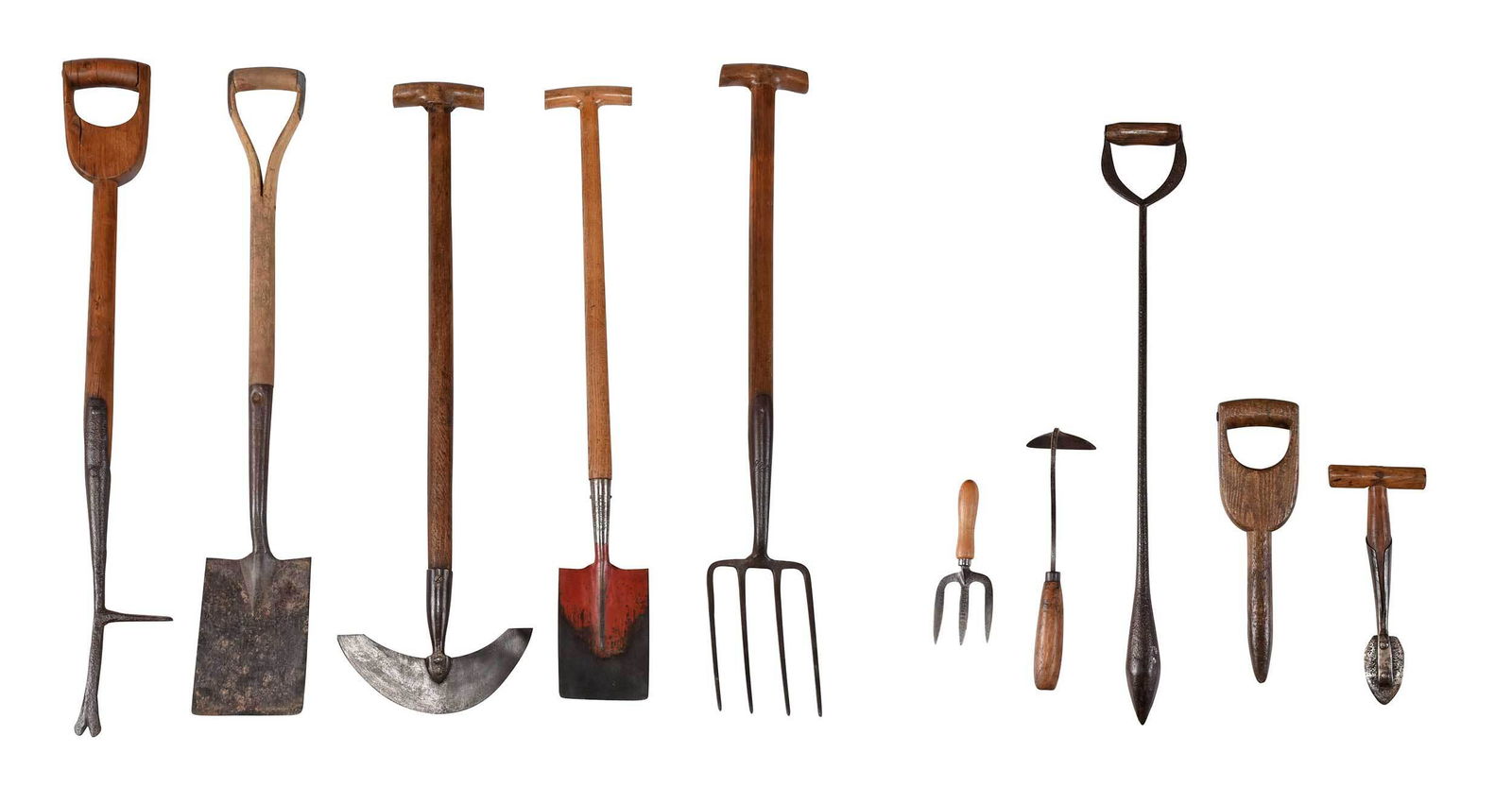 10 Assorted Wood and Wrought Iron Garden Tools (1 of 14)