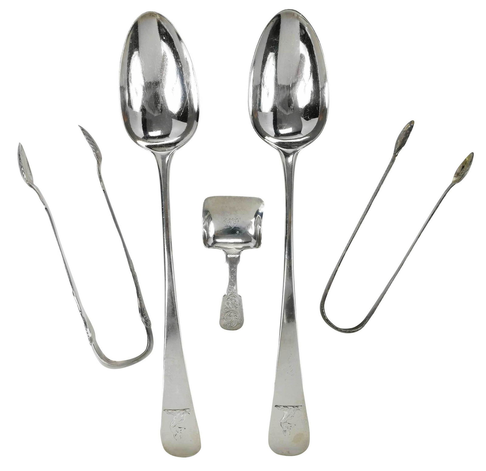 Five Pieces English Silver Flatware (1 of 7)
