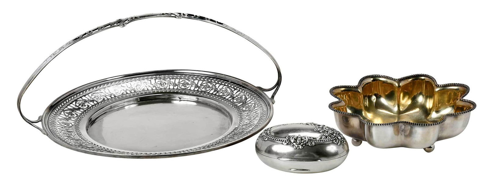 Three Sterling Table Items (1 of 9)