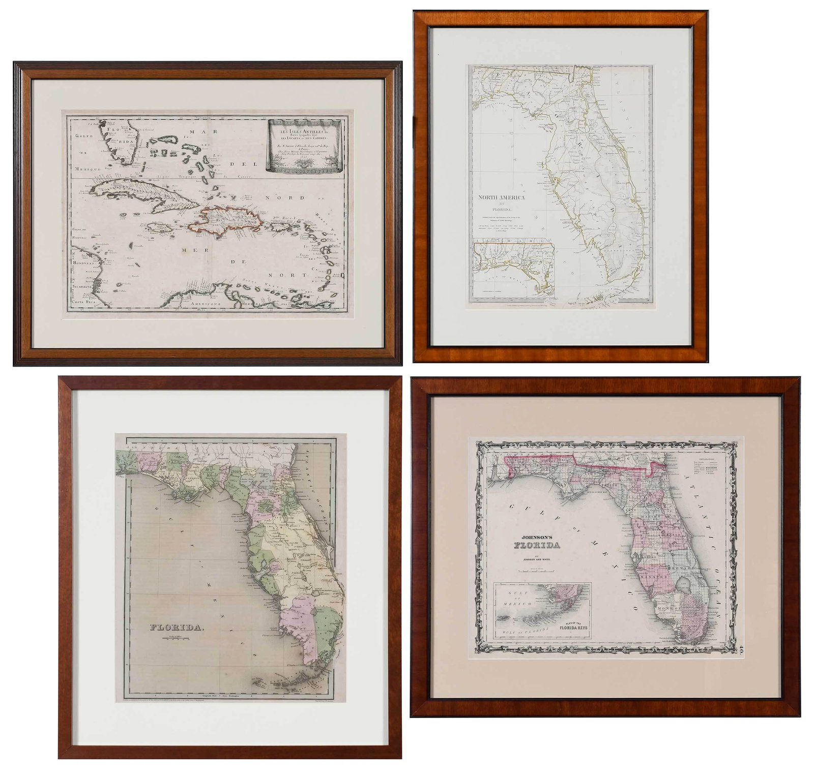 Four Maps of Florida and The Caribbean (1 of 9)