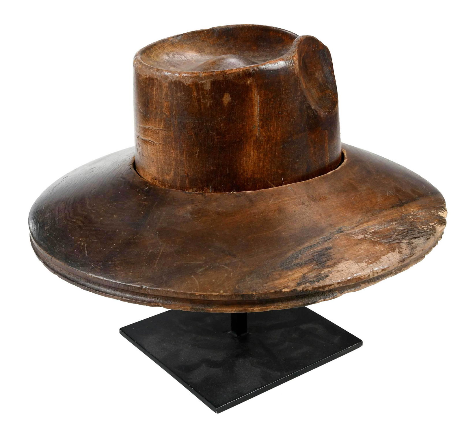 Turned Wood Hat Manufacturing Form (1 of 8)