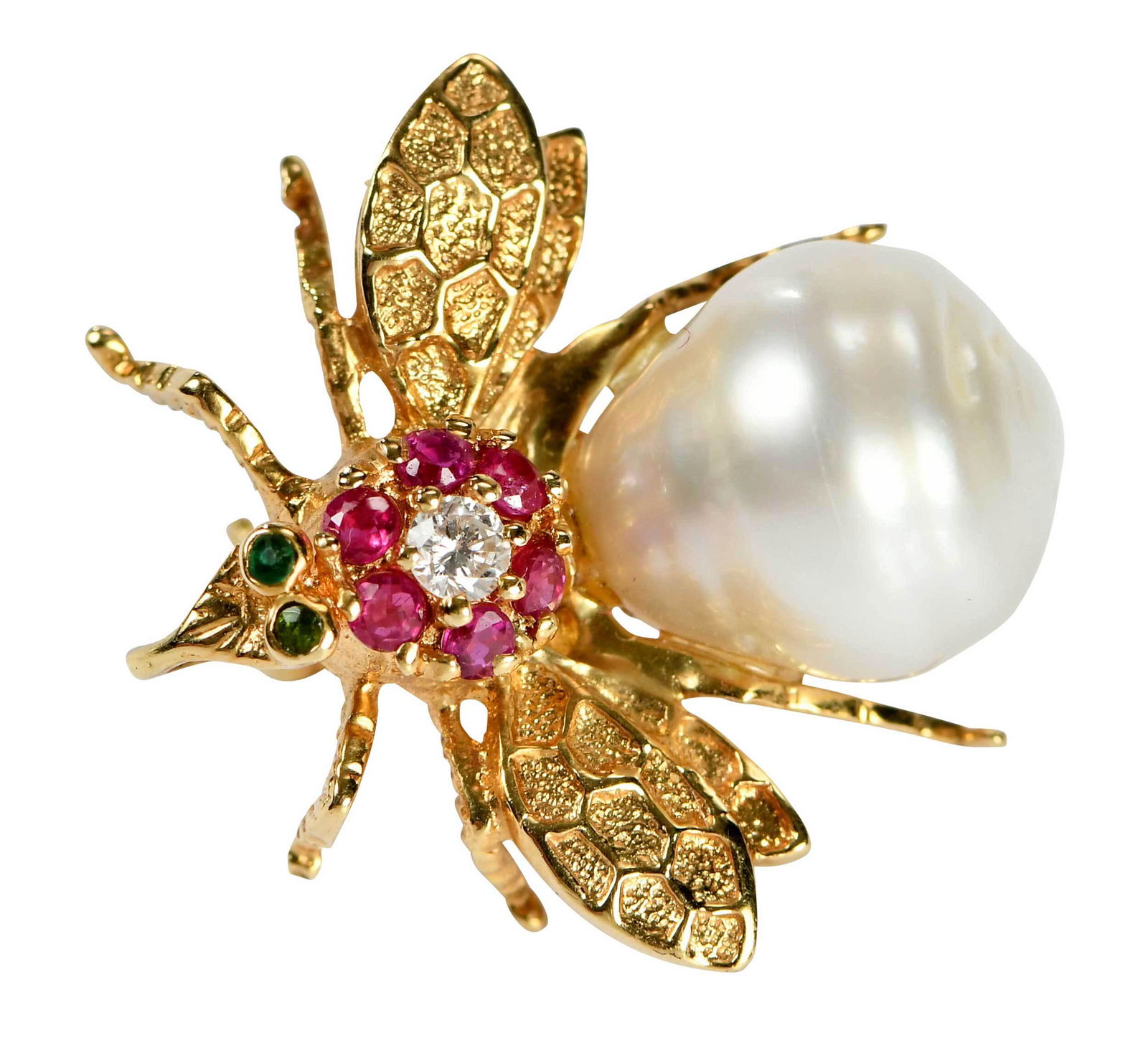 18kt. Gemstone Bee Brooch (1 of 8)