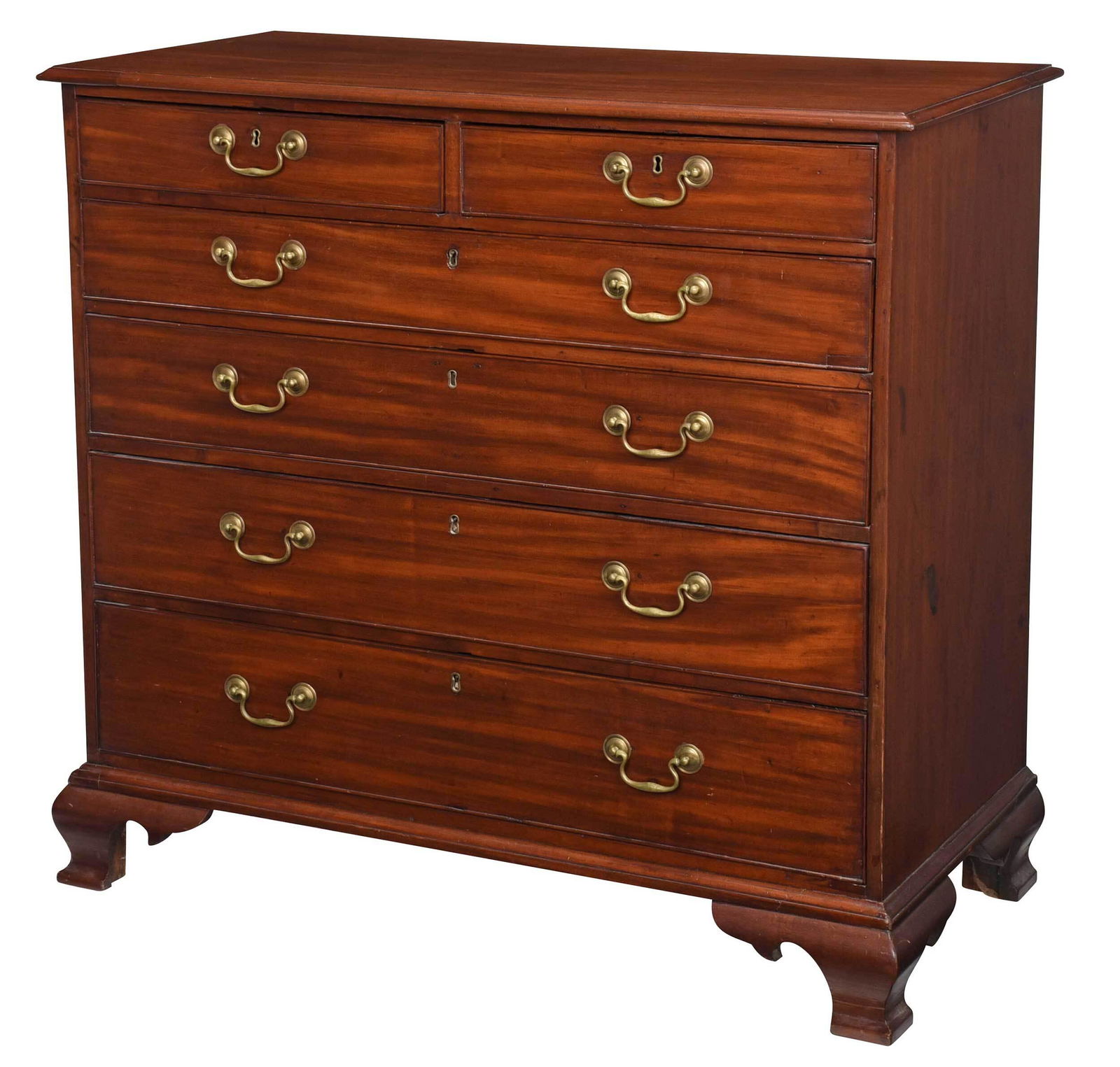 Porcher Family Charleston Chippendale Mahogany Six Drawer Chest (1 of 12)