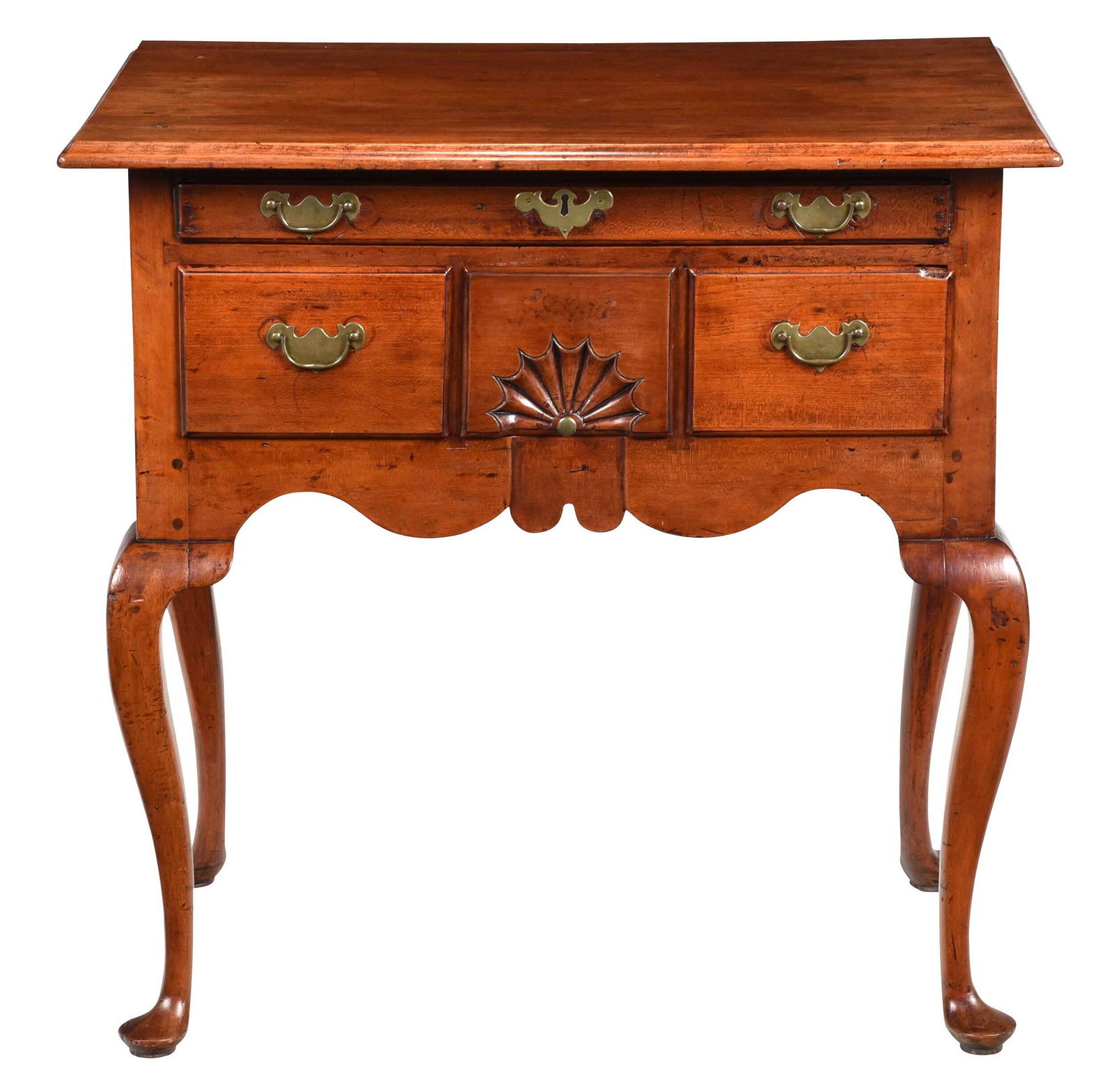 Connecticut Queen Anne Carved Cherry Dressing Table (1 of 8)