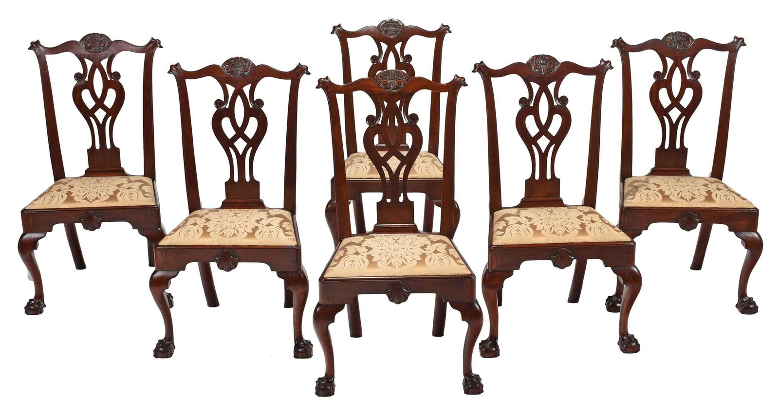 Important Set Six Philadelphia Chippendale Side Chairs in Old Surface (1 of 20)