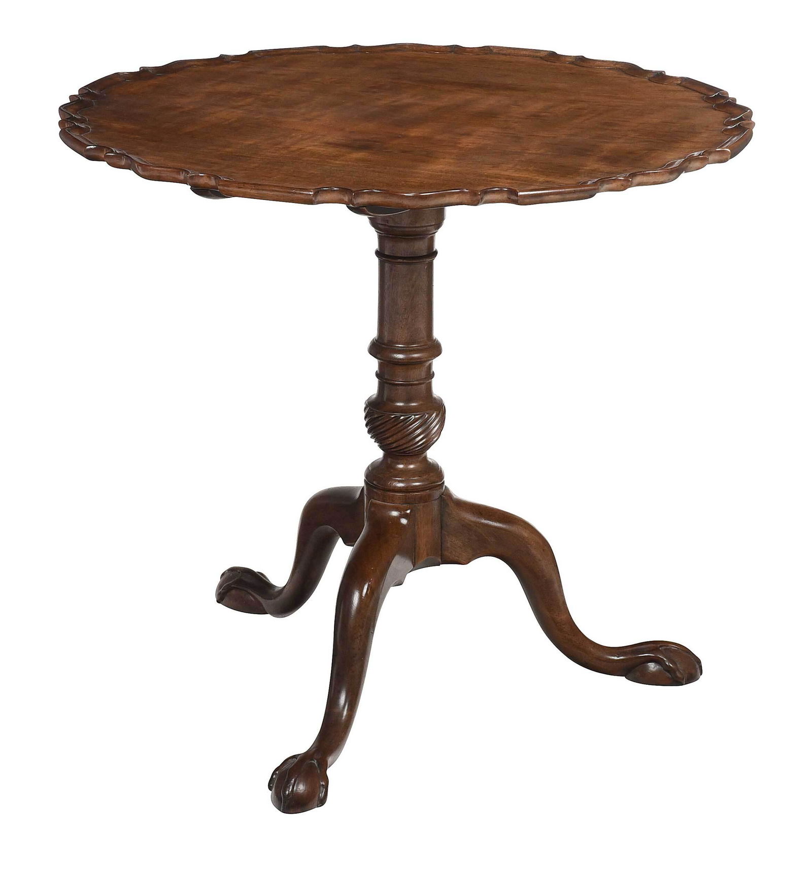 Fine Chippendale Mahogany Pie Crust Tea Table (1 of 12)