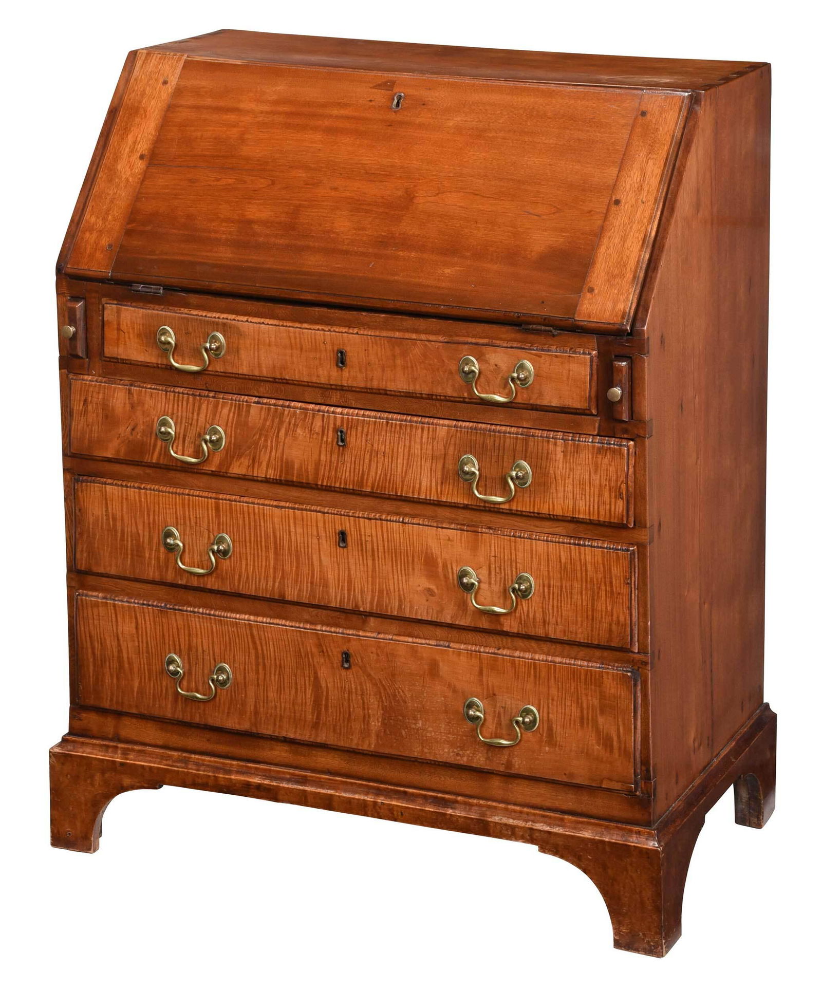 American Tiger Maple Diminutive Slant Front Desk (1 of 9)