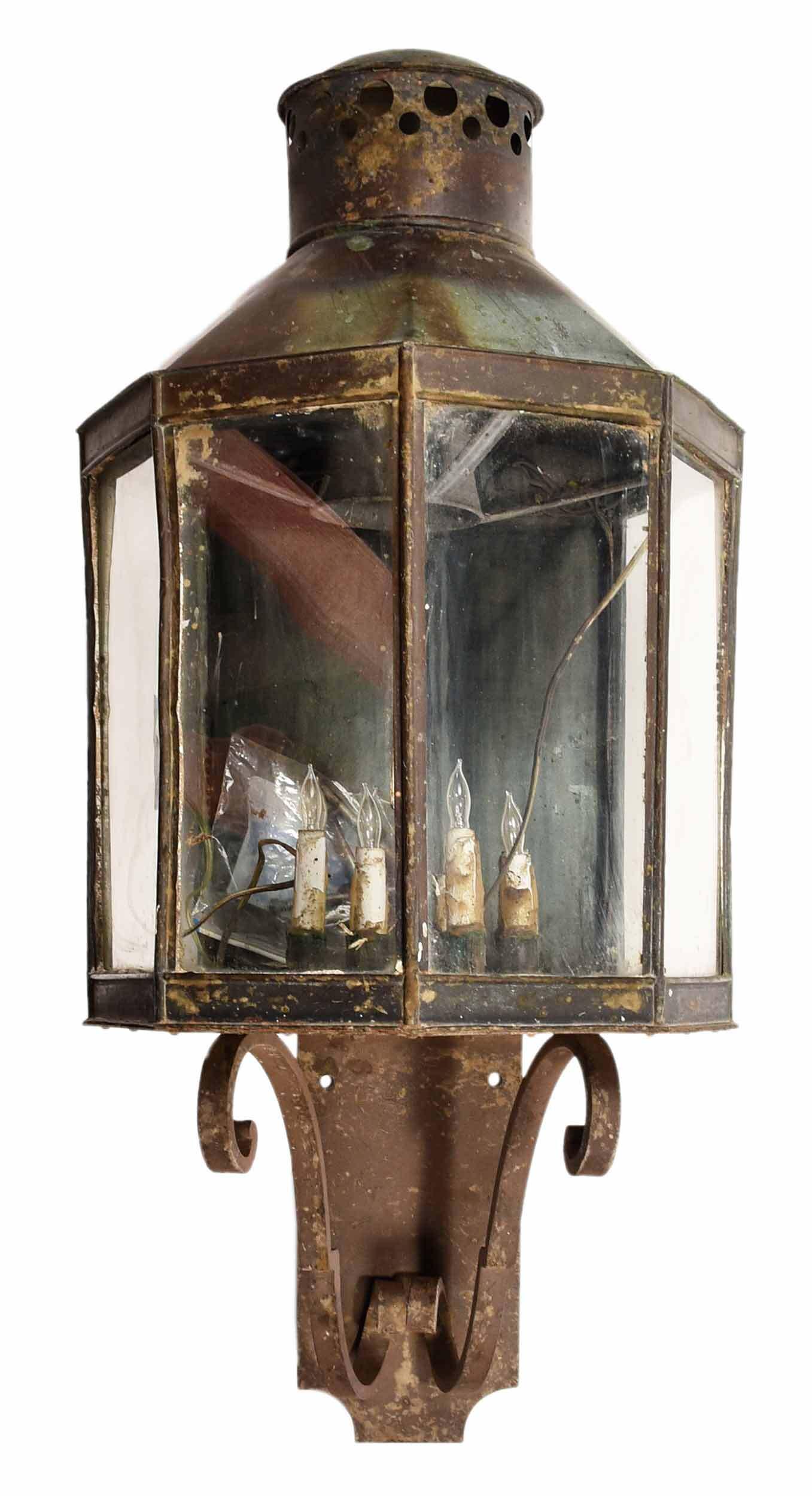Monumental Copper and Glass Outdoor Lantern (1 of 5)