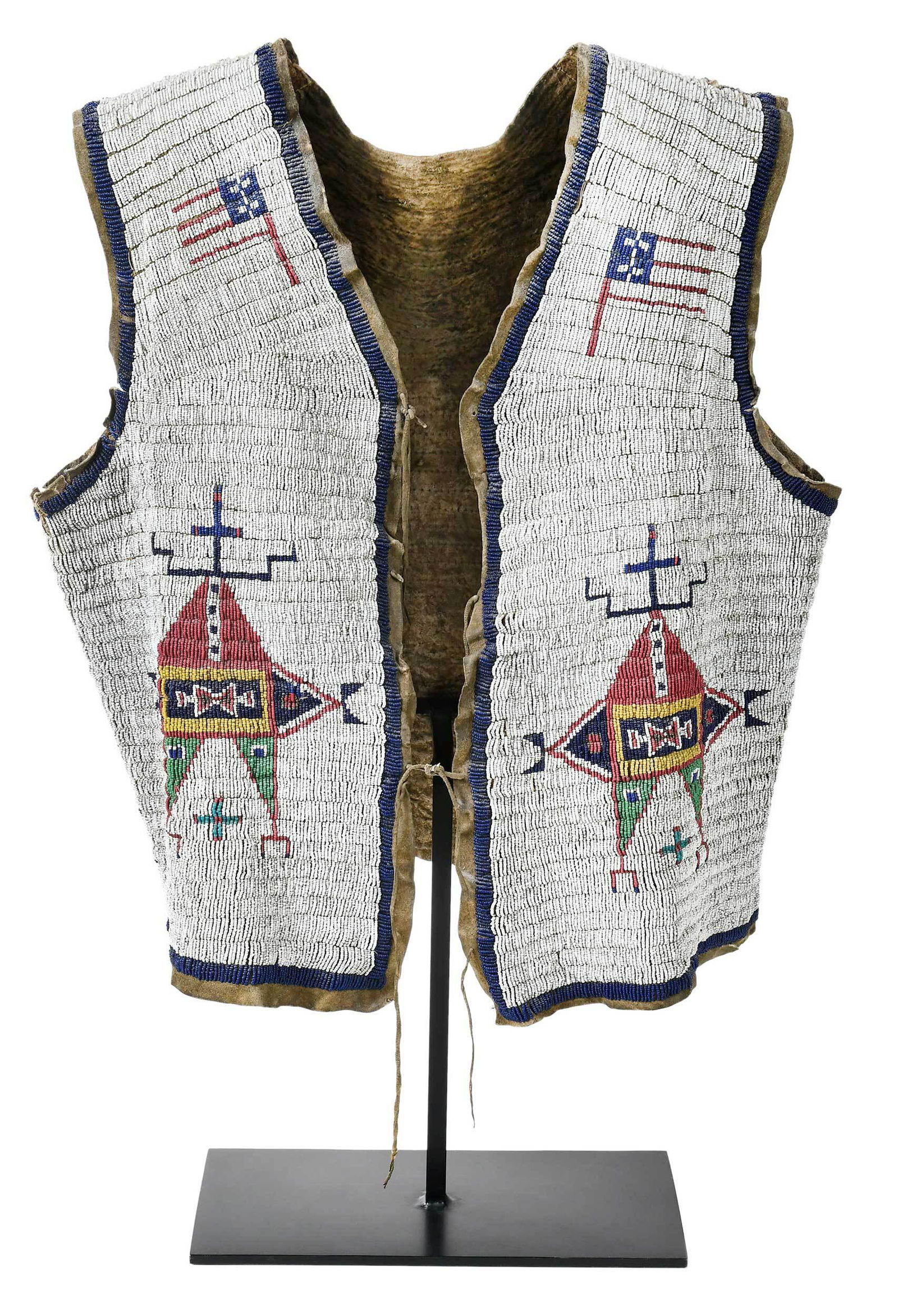 Sioux Beaded Hide Men's Vest (1 of 20)