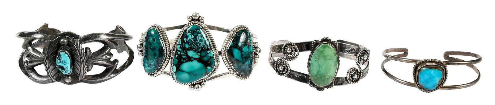Four Southwestern Silver Bracelets (1 of 12)