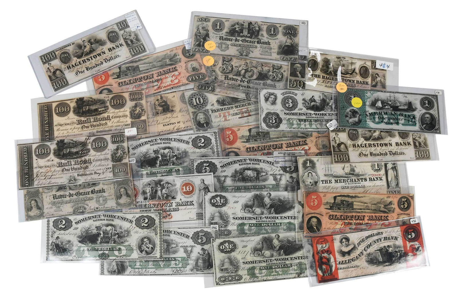 25 Maryland Obsolete Bank Notes (1 of 6)
