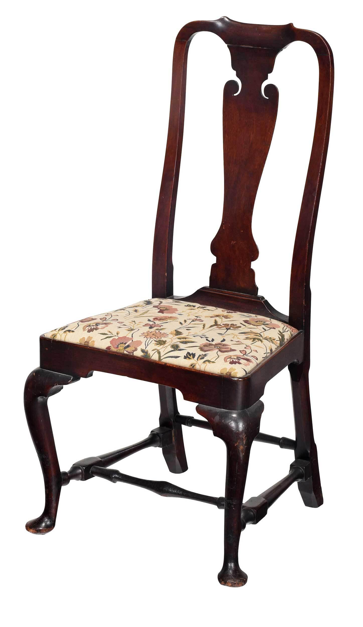 New England Queen Anne Walnut Side Chair (1 of 10)