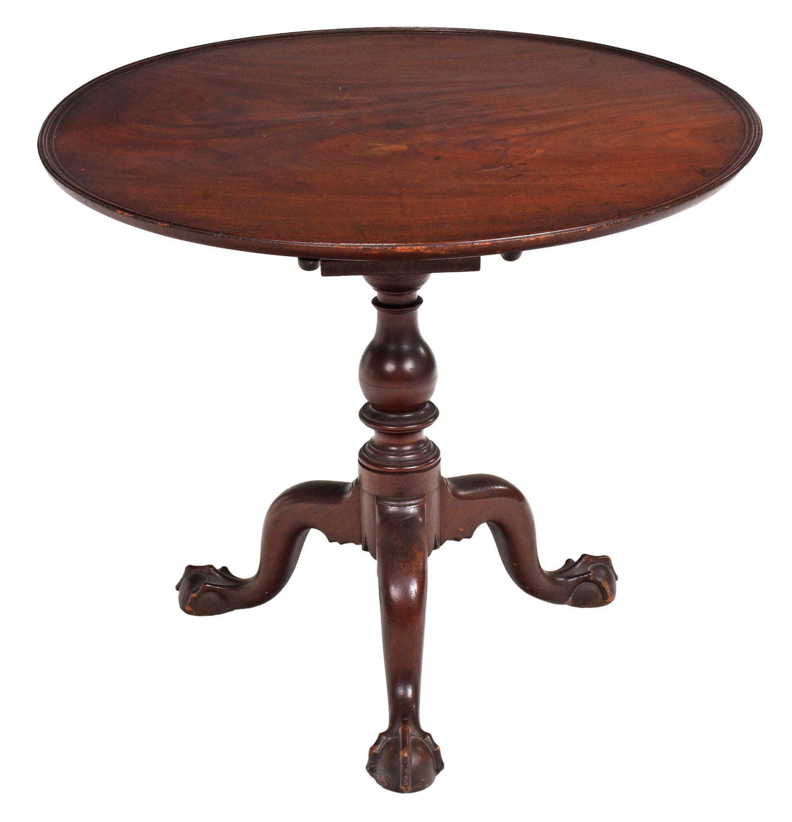 Philadelphia Chippendale Mahogany Dish Top Tea Table (1 of 8)