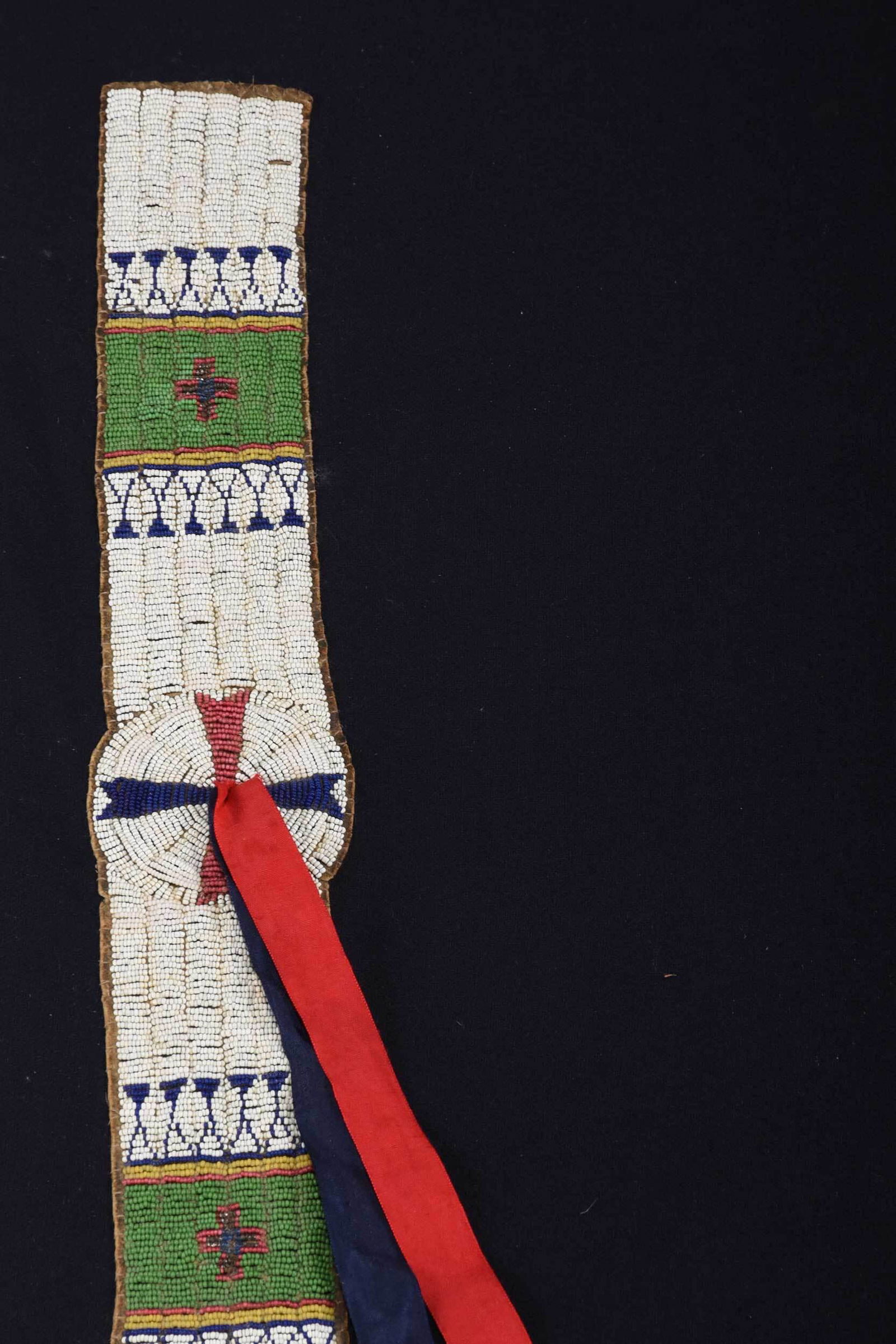 Plains Beaded Hide Blanket Strip (1 of 5)