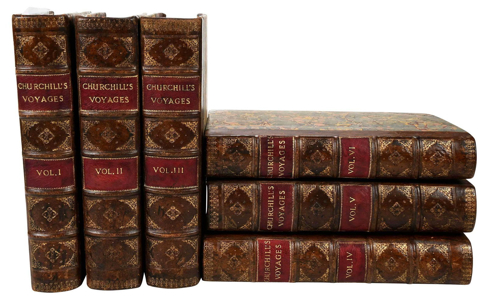 Churchill's Voyages, Six Volumes (1 of 9)
