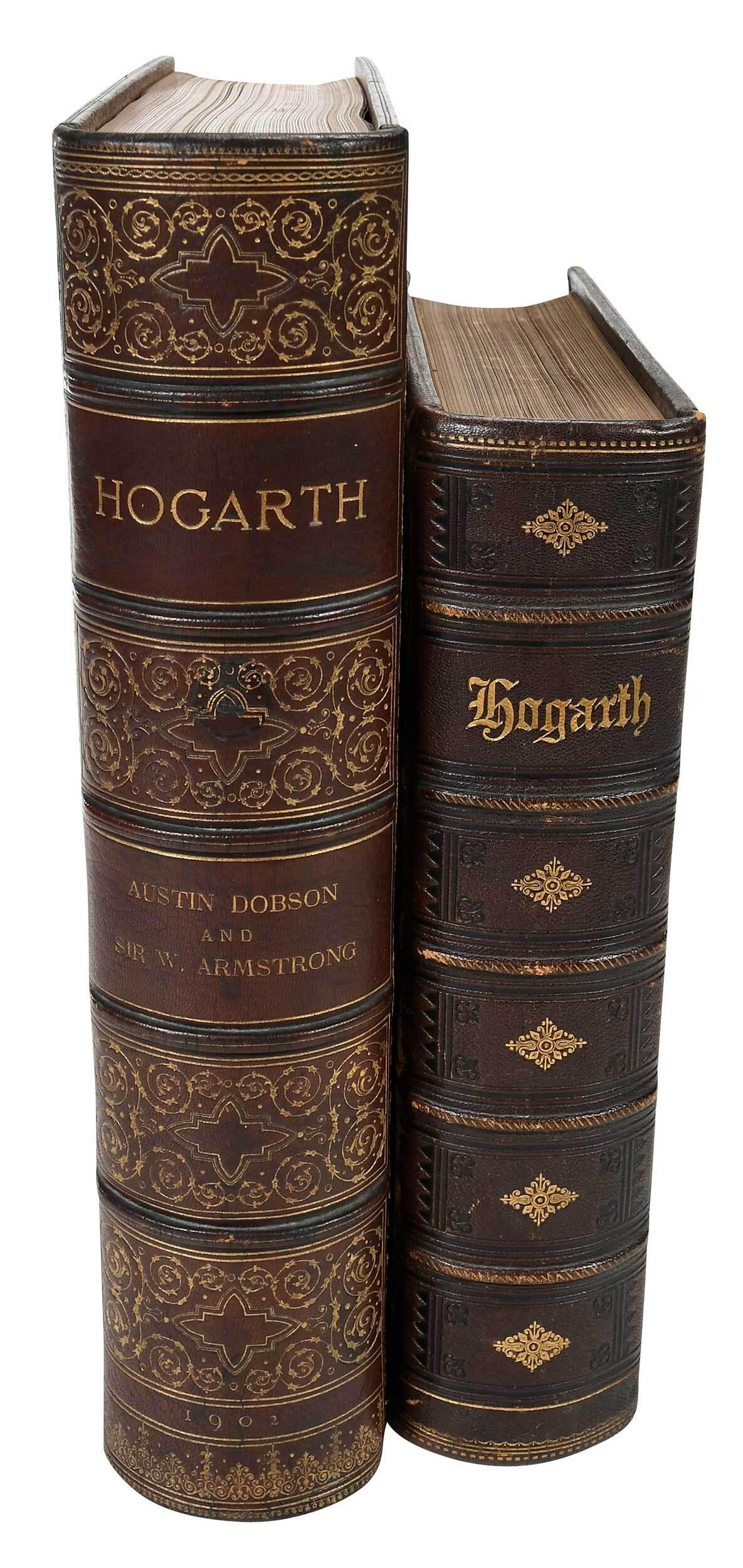 Two Leatherbound Books on William Hogarth (1 of 9)