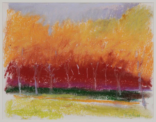 Wolf Kahn: (New York/Vermont, born 1927), Book Cover Pastel #3, 2000, signed lower right "W. Kahn", titled and dated on label verso, pastel on paper, 9 x 12 in.; modern gilt wood frame, good condition, not exami