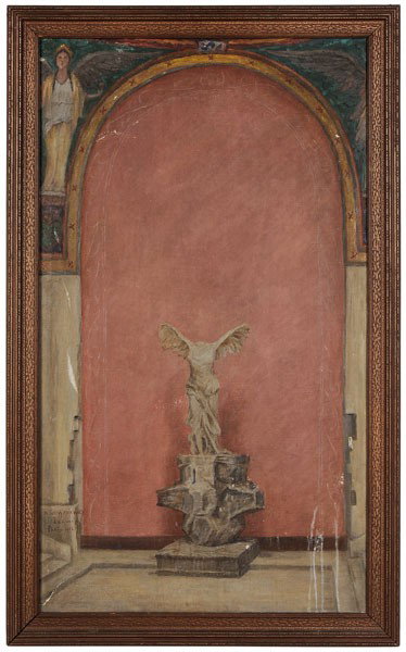 Ida Jolly Crawley: (Asheville, North Carolina, 1867-1946), Victoire de Samothrace, signed lower left "Ida Jolly Crawley" and inscribed "Louvre Paris 1912", oil on canvas, 35-3/8 x 20-1/2 in.; original early 20th century
